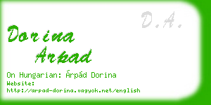 dorina arpad business card